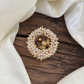 Antique Cluster Pearl Billai- Bird Bun Billai -Red -G10370